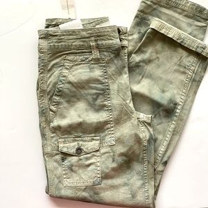 Anthropologie Green Cargo Camouflage Pants Size 25